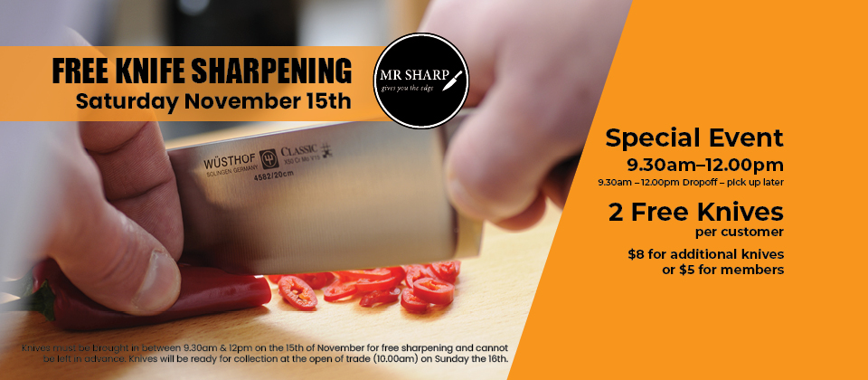 Knife Sharpening 15th Nov