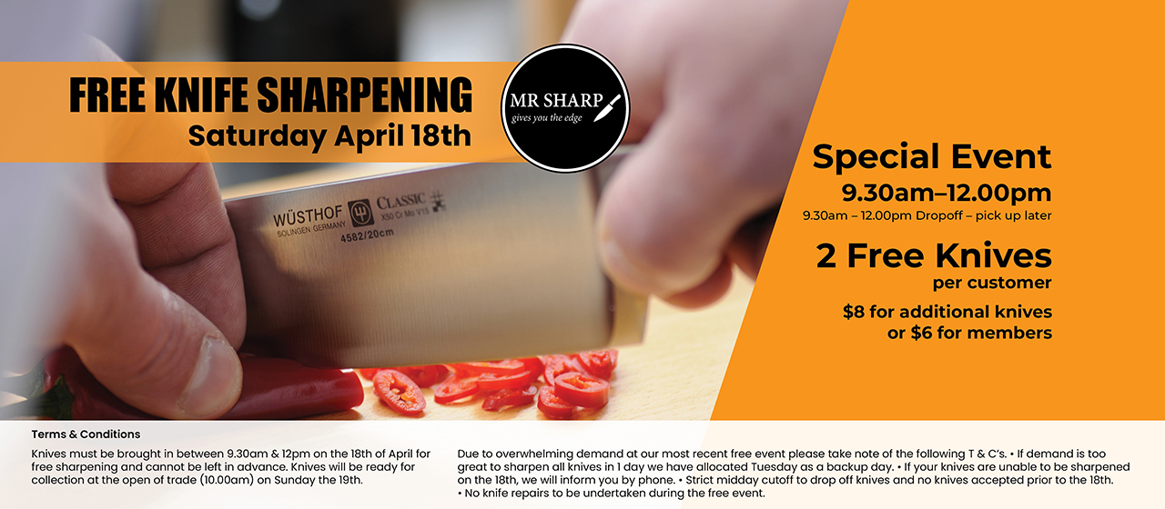 Knife sharpening event